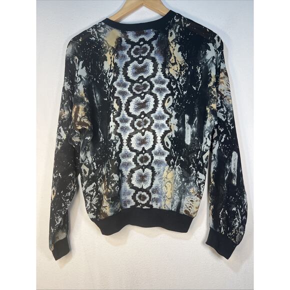 Cabi x Small Snakeskin Sheer Pullover Dressed Up Blouse Phyton #572 Size XS - Picture 4 of 8